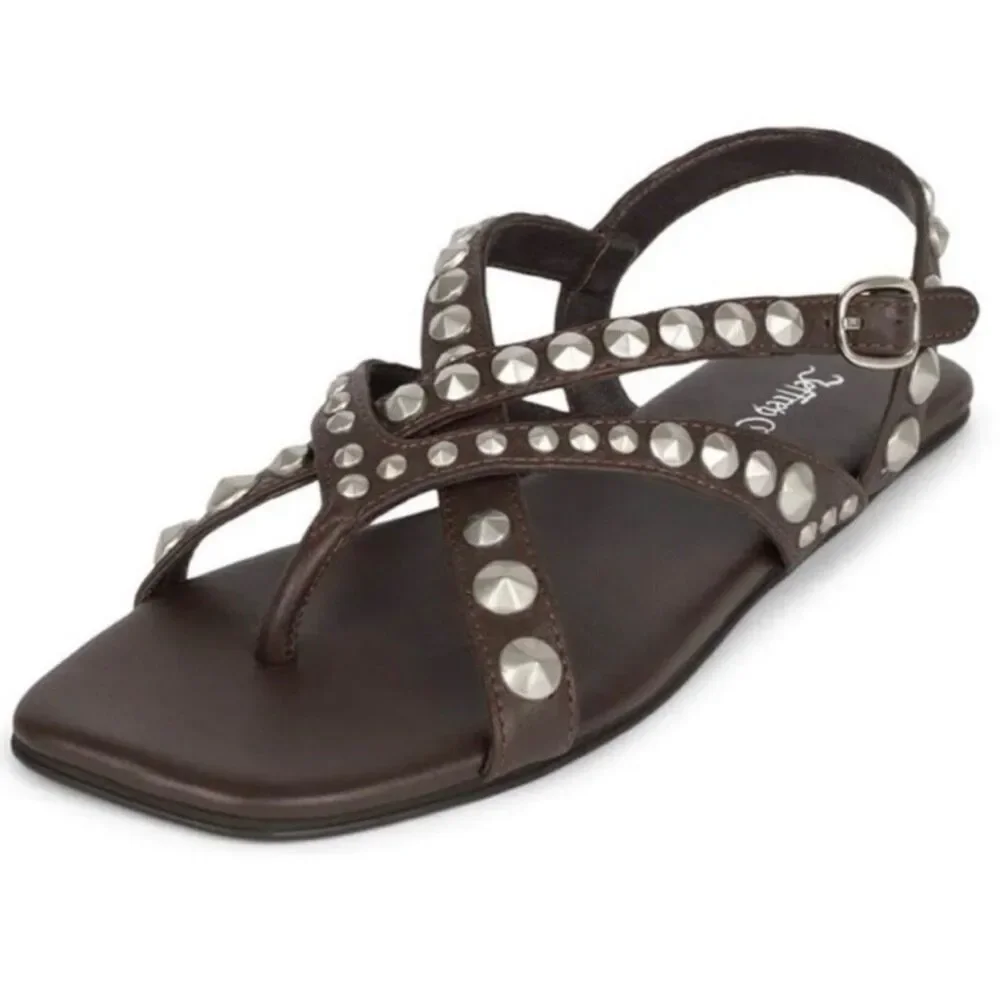 Anthropologie Women US 7 Jeffrey Campbell Sandals Brown NWOT